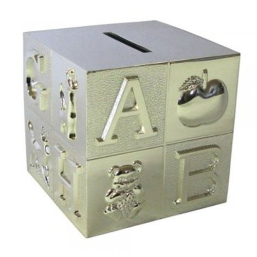 BABY SILVER MONEY BANK - ABC CUBE