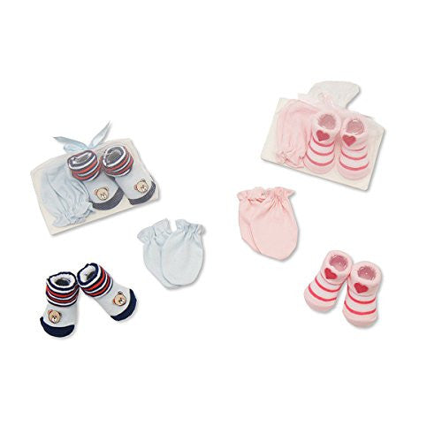 nursery time 3 piece gift set socks bib mittens one supplied (my little teddy bear)