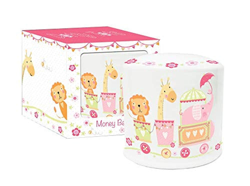 EastWest Dotty Tots Girl Ceramic Bank