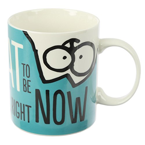 Puckator Simon's Cat Mug in Fine China - Blue, White, Black, 12 x 8.5 x 9.5 cm