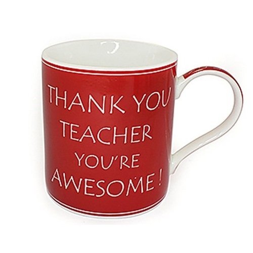Thank You Teacher You're Awesome Fine China Mug in Gift Box Thankyou Gifts