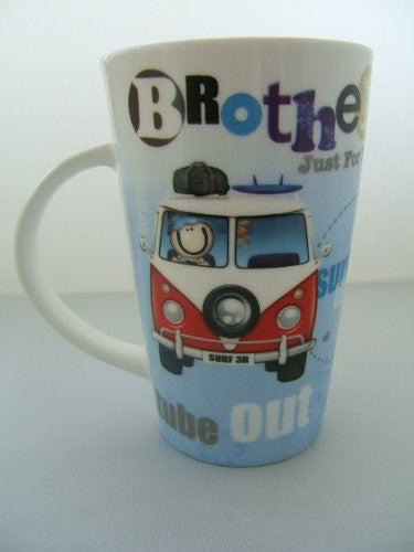 Planet Happy 'BROTHER' Fine China Latte Gift Mug, Ideal Birthday present