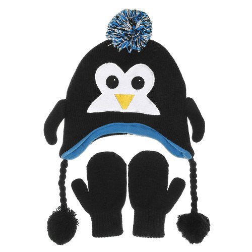Nuzzles Hat & Gloves Set 2 - 5 Years Penguin