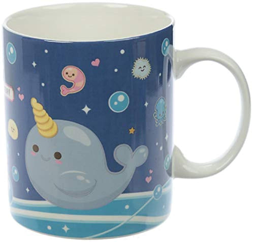 Puckator Narwhaii & Friends Kawaii Narwhal Mug, Bone China, Multicolour, 9.5x11.5x8cm, MUG268