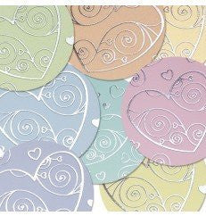 hunkydory window to heartl luxury foiled card cascading hearts