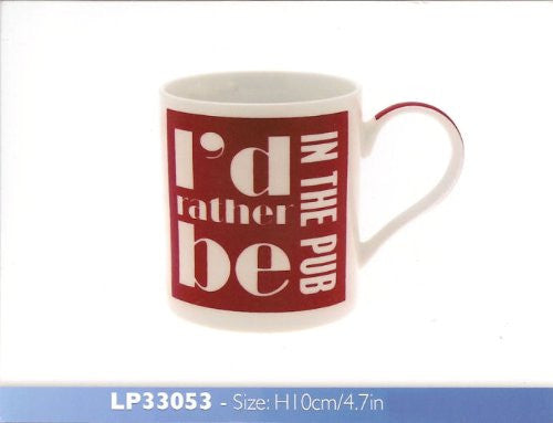 I'd Rather Be In The Pub Mug - Boxed