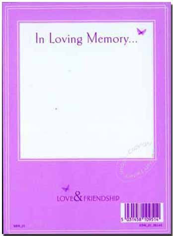 Grave Card - In Memory Of A Dear Grandma - Free Card Holder - M09