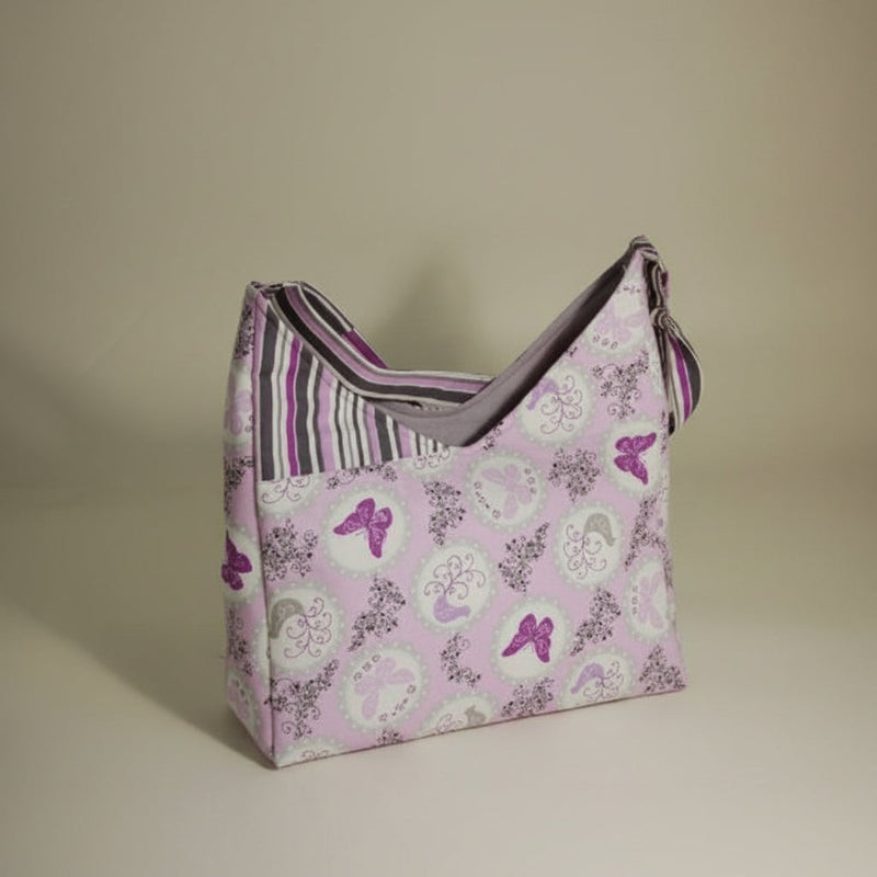 lilac butterfly craft bag