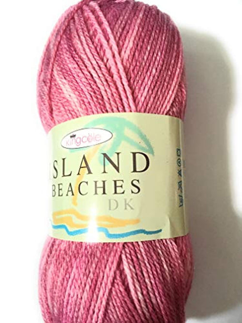 King Cole Island Beaches DK 100g ball Super Soft Premium Acrylic shade 4527 Pink Coral