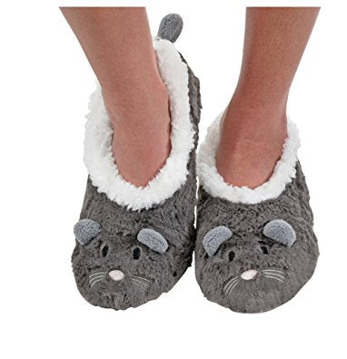 Snoozies Childrens Animal Soft Sherpa Fleece Fluffy Slippers