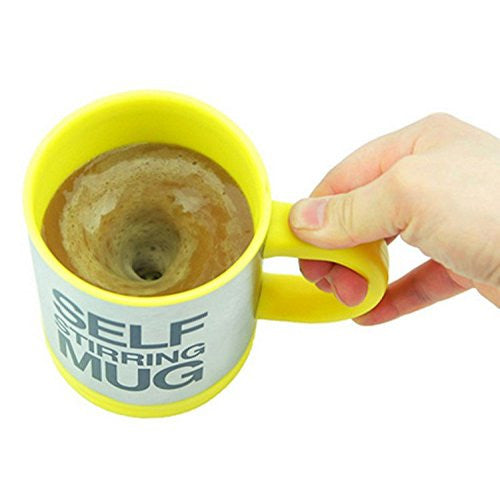 TheWin Self Stirring Coffee Mug, Small Size, Yellow