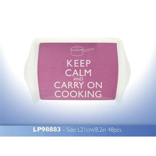 Keep Calm And Carry On Cooking Pink Snack Dish