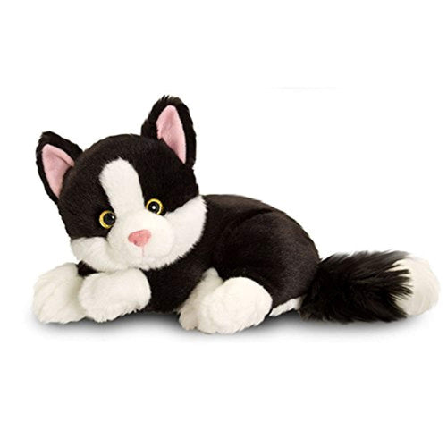 Keel 25cm Posing Black and White Sparkle Eye Cat