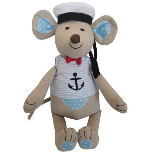 powell craft mouse large with anchor top and hat 40cm