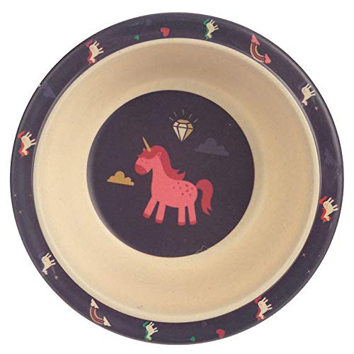 Puckator - Unicorn Eco-Friendly Biodegradable Bamboo Plate/Cutlery Set