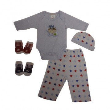 Babies' 5 piece Gift Set "Little Prince" 0-3 mths. Also comes in "Little Princess" Pink. 0-3 mths & 3-6 mths.
