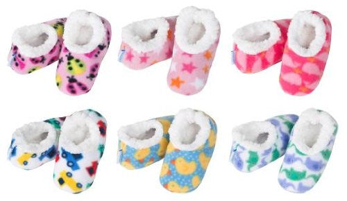 Snoozies ~ Baby Snoozies! ~ Foot Coverings ~ Slippers (Small ~ 0-3 Months, Elephants ~ (White))