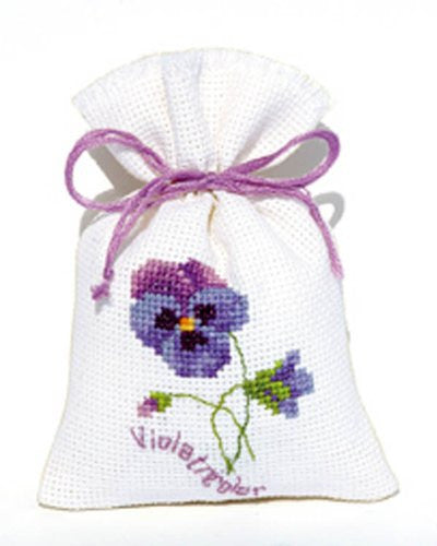Pot-Pourri Bag: Pansy (18Cnt Aida, White)