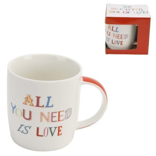 The Brighter Side Of Life Boxed Mug - "All You Need Is Love" design