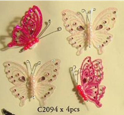 Craft for Occasions Pink Jewel Butterflies. C2094