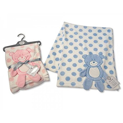Baby Wrap with Large Teddy Applique pink or blue