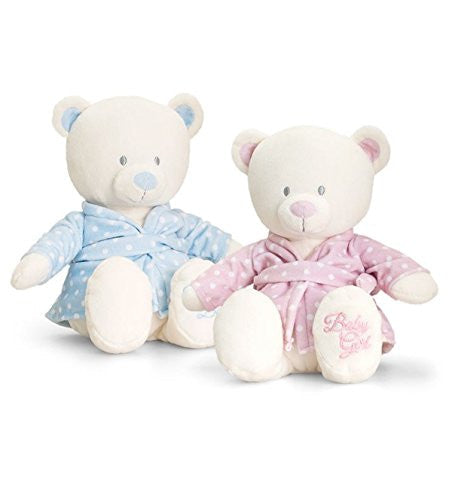 baby bear in dressing gown 25cm pink