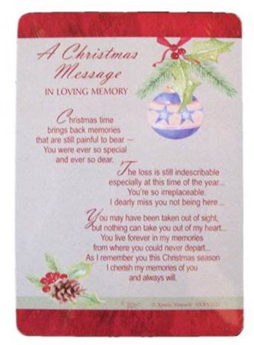 Graveside Memorial Christmas Card & Holder -A Christmas Message - 3521