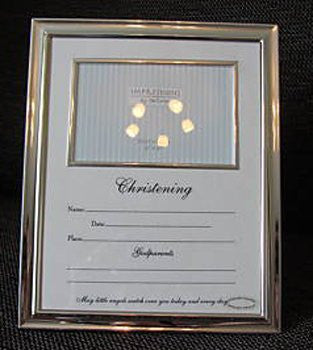 Silver Photo Frame - Christening - Juliana Collection