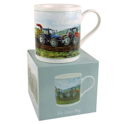 Fine China Tractor Mug/Cup by Cachet Farmyard Collection Farming Gift Boxed