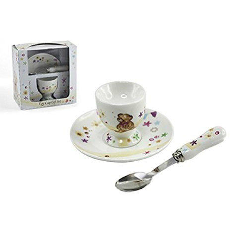 Little Bear Hugs Collection Egg Cup and Spoon Gift Set