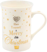 Lesser & Pavey Christmas Mug with Glitter Snowflake
