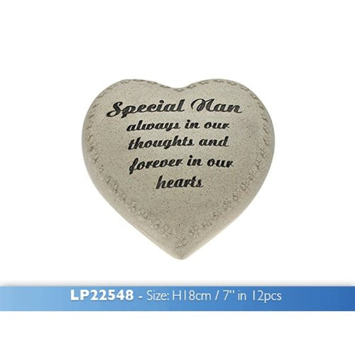 Lesser and Pavey 18cm in Loving Memory Heart Ornament for Nan, Multi-Colour