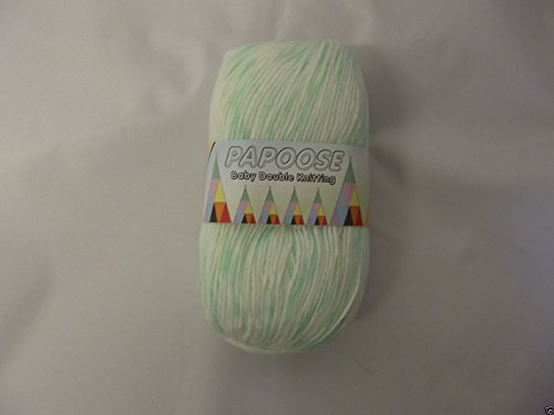 Teddy Papoose Baby Double Knitting Wool / Yarn 100g - Green White Mix 811