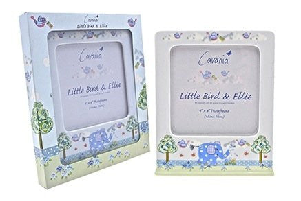 little bird & ellie cavania 4x 4 photoframe blue