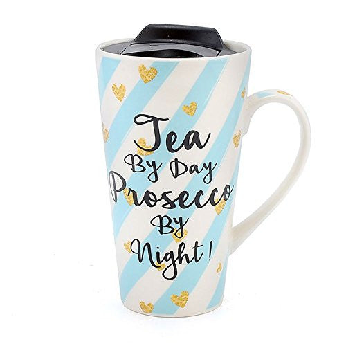 Wise Words Lidded Mug proseco by night