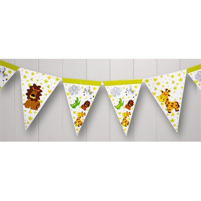 Jungle Animals Paper Bunting 3 Meters, 17 Flags