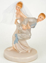 CLUB GREEN Shiny Resin Bride Carrying Groom, White, 150 mm
