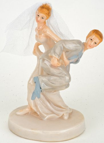 CLUB GREEN Shiny Resin Bride Carrying Groom, White, 150 mm