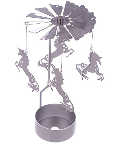Unicorn Design Metal Tea Light Spinner