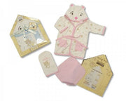 Classic Bear 3 Piece Baby Cotton Gift Set - Blue