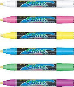 Pack Of 6 Assorted Colours Fluorescent Window Marker Pens