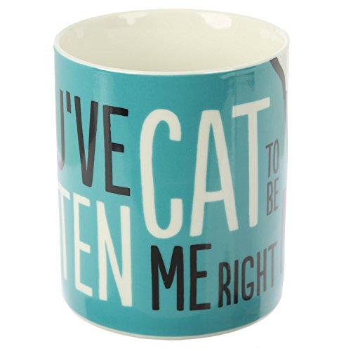 Puckator Simon's Cat Mug in Fine China - Blue, White, Black, 12 x 8.5 x 9.5 cm