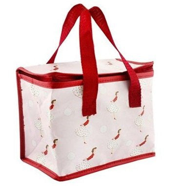 Pink Vintage Lady 1950's Artwork Insulated Lunch / Food Carry Bag