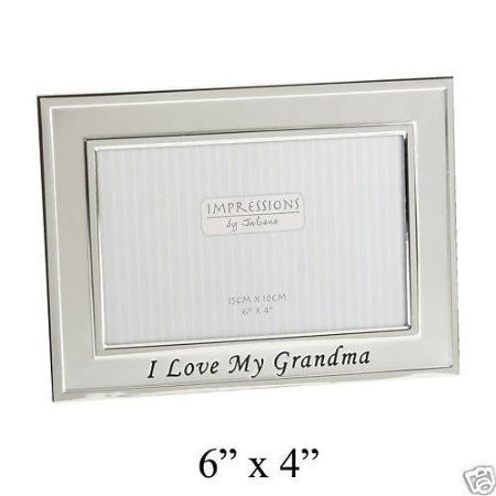 Silver plated I love My Grandma Photo frame