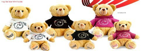 Keel Toys 25cm Hug Me Bear with Pink Hoodie