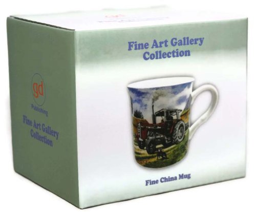 Massey Ferguson 595 Farm Tractor - Fine Art Watercolour China Gift Mug