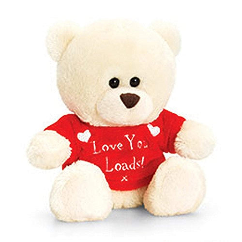 Keel Toys Valentines Bear With Jumper (One Size) (Cream/Red)