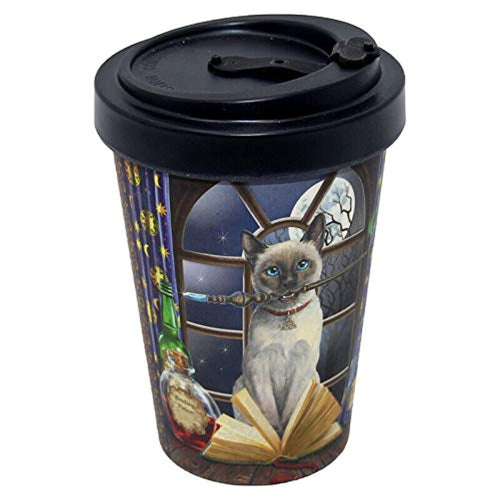 Lisa Parker Hocus Pocus Cat Reusable Screw Top Bamboo Composite Travel Mug