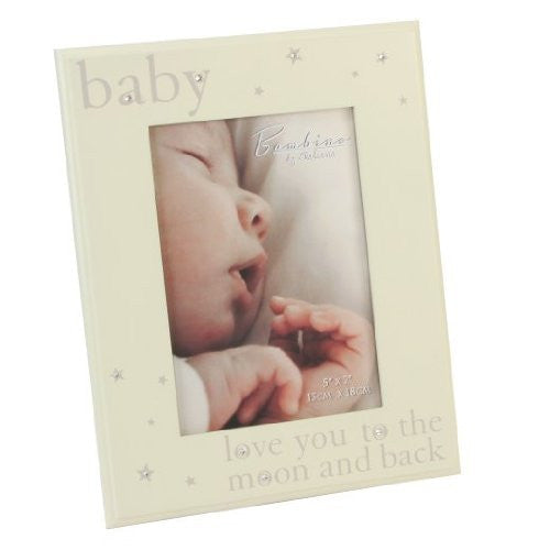 Bambino Wood Photo Frame and Crystals Baby Love You 5x7 (CG337)
