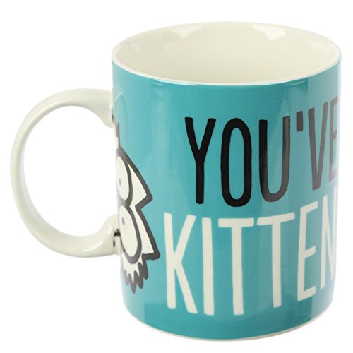 Puckator Simon's Cat Mug in Fine China - Blue, White, Black, 12 x 8.5 x 9.5 cm